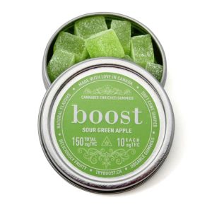 Buy Boost Edibles – THC Gummies – Sour Green Apple – 150mg online Canada
