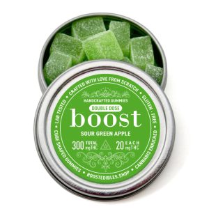 Buy Boost Edibles – THC Gummies – Sour Green Apple – 300mg online Canada