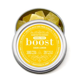 Buy Boost Edibles – CBD Gummies – Sour Lemon – 300mg online Canada