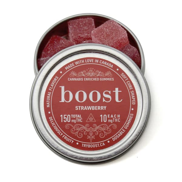 Buy Boost Edibles – THC Gummies – Strawberry – 150mg online Canada