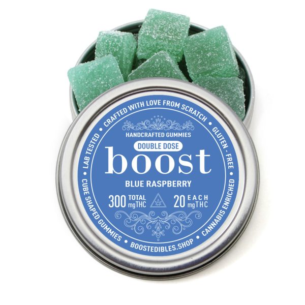 Buy Boost Edibles – THC Gummies – Blue Raspberry – 300mg online Canada