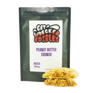 Buy Get Wrecked Edibles – Peanut Butter Crunch Cookie 300mg THC (Indica) online Canada