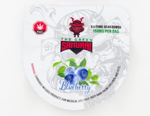 Buy The Green Samurai – Blueberry Bear Bombs 150mg THC online Canada