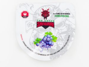 Buy The Green Samurai – Grape Bear Bombs 150mg THC online Canada