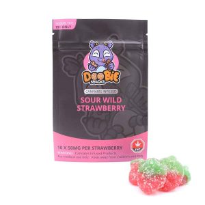 Buy Doobie Snacks – Sour Wild Strawberry 500mg THC online Canada