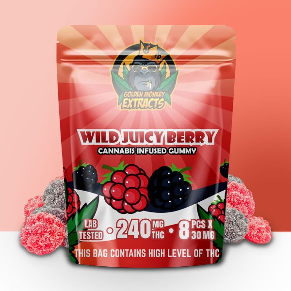 Buy Golden Monkey Extracts – Wild Juicy Berry Gummy 240mg THC online Canada
