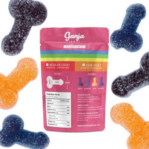 Buy Ganja Edibles – Bag of Cocks Sour 4 x 60mg THC online Canada