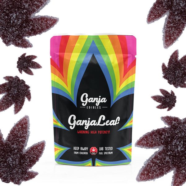 Buy Ganja Edibles – Ganja Leaf Sour Black Cherry 1000mg THC online Canada