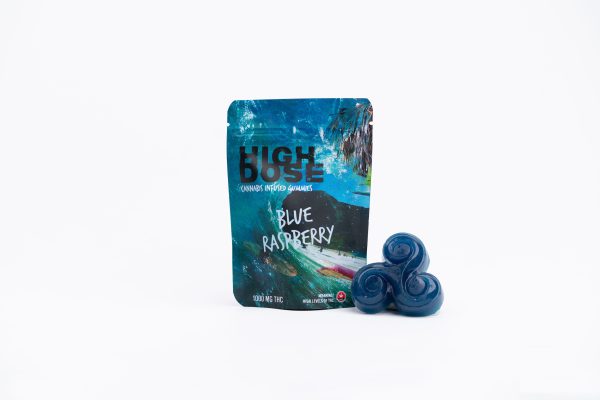 Buy High Dose – Blue Raspberry 1000/1500mg THC online Canada
