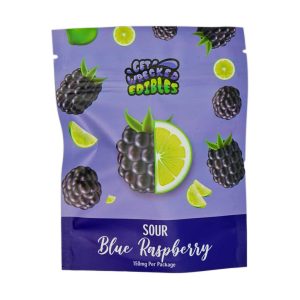 Buy Get Wrecked Edibles – Sour Blue Raspberry 300mg THC online Canada