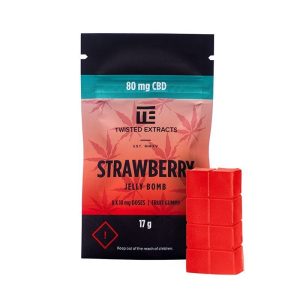 Buy Twisted Extracts Strawberry Jelly Bombs 80mg CBD online Canada