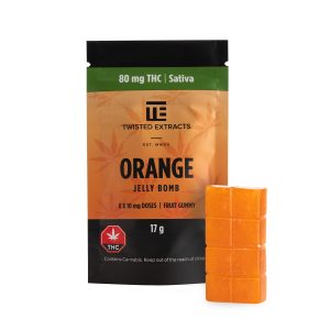 Buy Twisted Extracts Orange Jelly Bombs 80mg THC Sativa online Canada