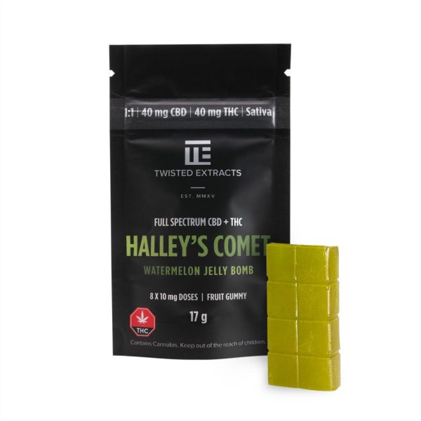 Buy Twisted Extracts Halleys Comet Watermelon 40mg THC 40mg CBD Sativa online Canada