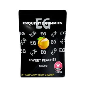 Buy Exquisite Gummies – Peaches 100mg THC online Canada