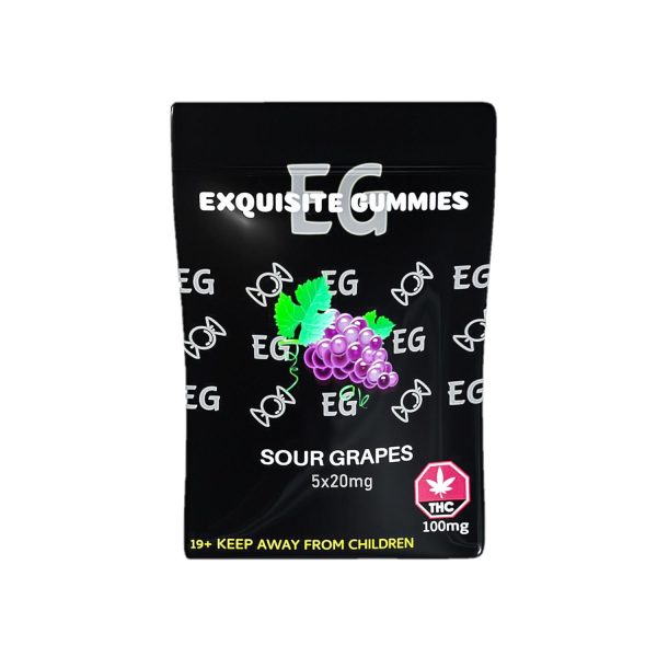 Buy Exquisite Gummies – Sour Grape 100mg THC online Canada