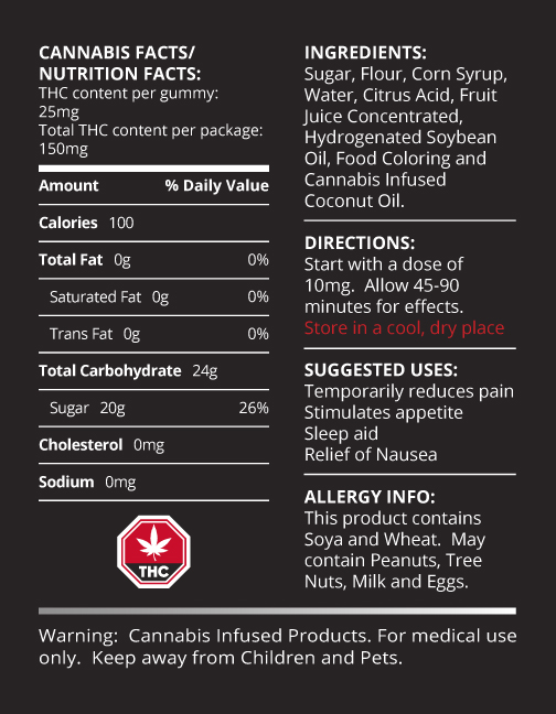 Buy Doobie Snacks – Sour Worms 150mg THC online Canada