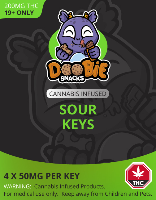 Buy Doobie Snacks – Sour Keys 200mg THC online Canada