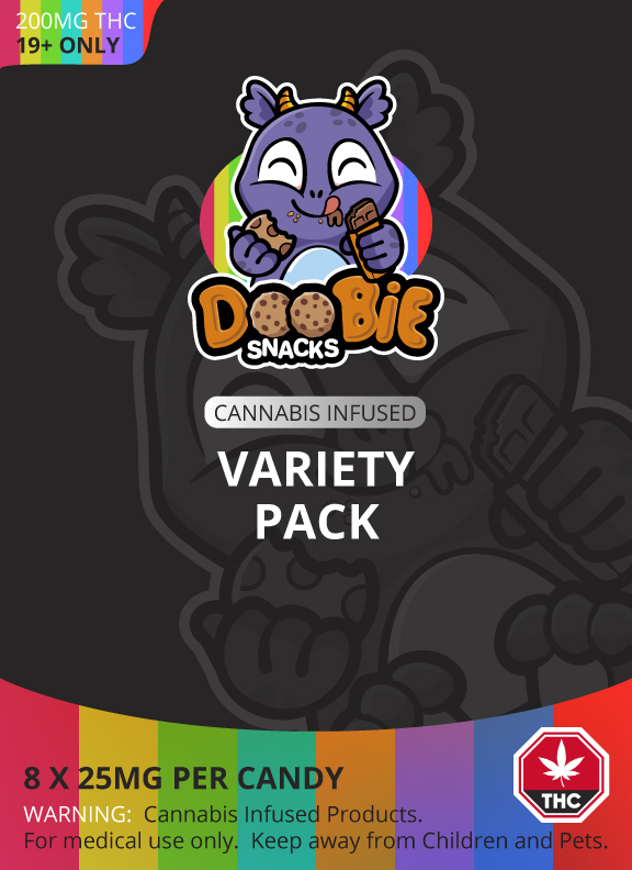 Buy Doobie Snacks – Variety Pack 200mg THC online Canada