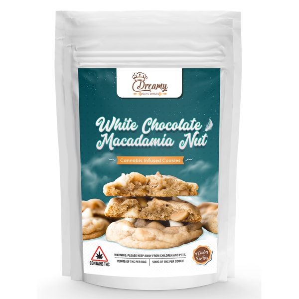 Buy Dreamy Delite – White Chocolate and Macadamia Nut Canna Cookies online Canada