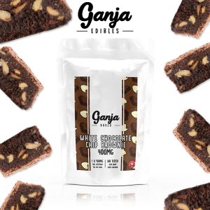 Buy Ganja Edibles – White Chocolate Chip Brownie 400mg online Canada
