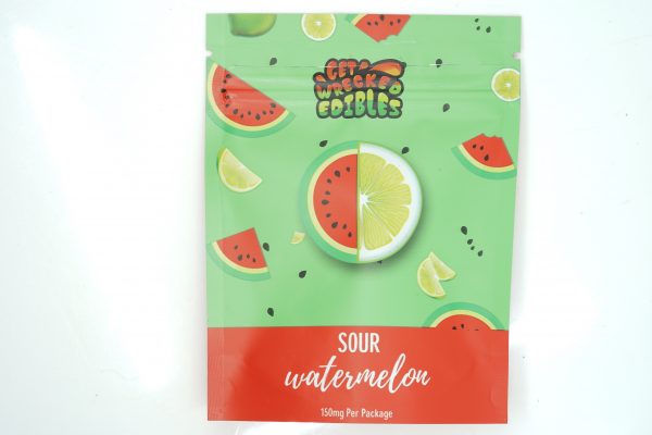 Buy Get Wrecked Edibles – Sour Watermelon 150mg THC online Canada