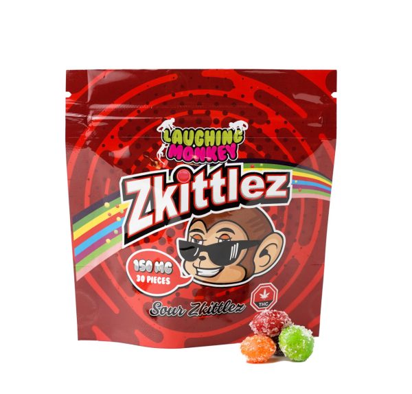 Buy Laughing Monkey – Sour Zkittlez 150mg THC online Canada