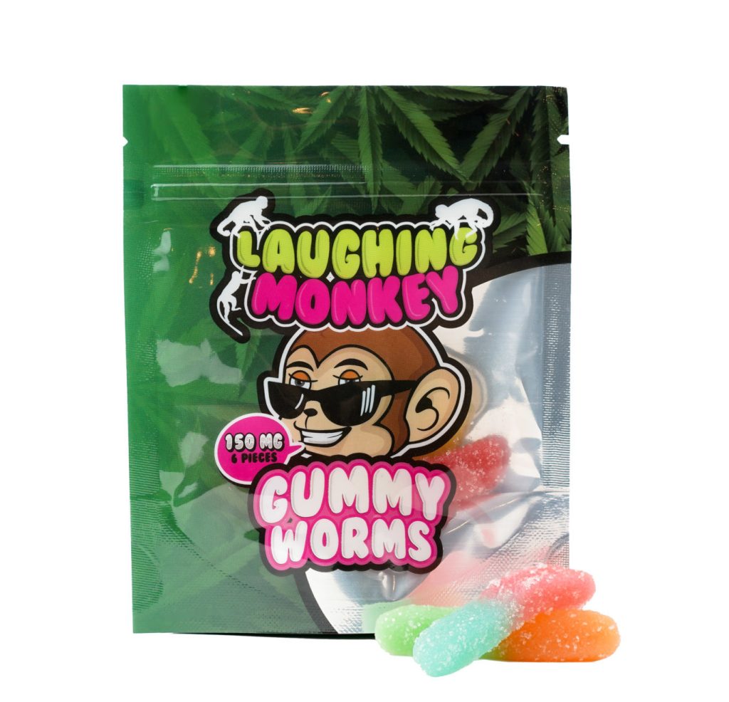 Buy Laughing Monkey – Gummy Worms 150mg THC online Canada