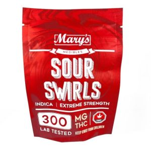 Buy Mary’s Medibles Sour Swirls Extreme Strength 300mg Indica online Canada