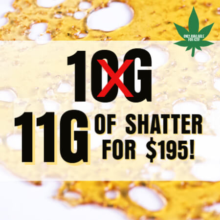 Buy 11g Shatter for $195 online Canada