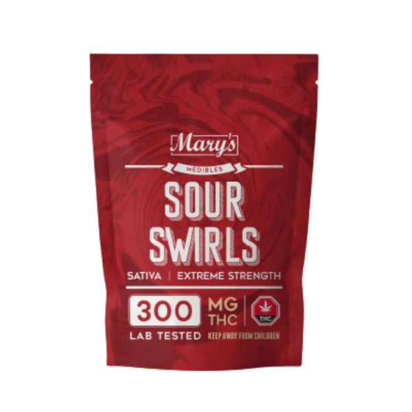 Buy Mary’s Medibles Sour Swirls Extreme Strength 300mg Sativa online Canada