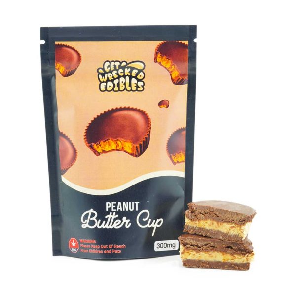 Buy Get Wrecked Edibles – Peanut Butter Cup 300mg THC (Hybrid) online Canada