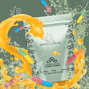 Buy Ripped Edibles – Gummy Worms 240mg THC online Canada