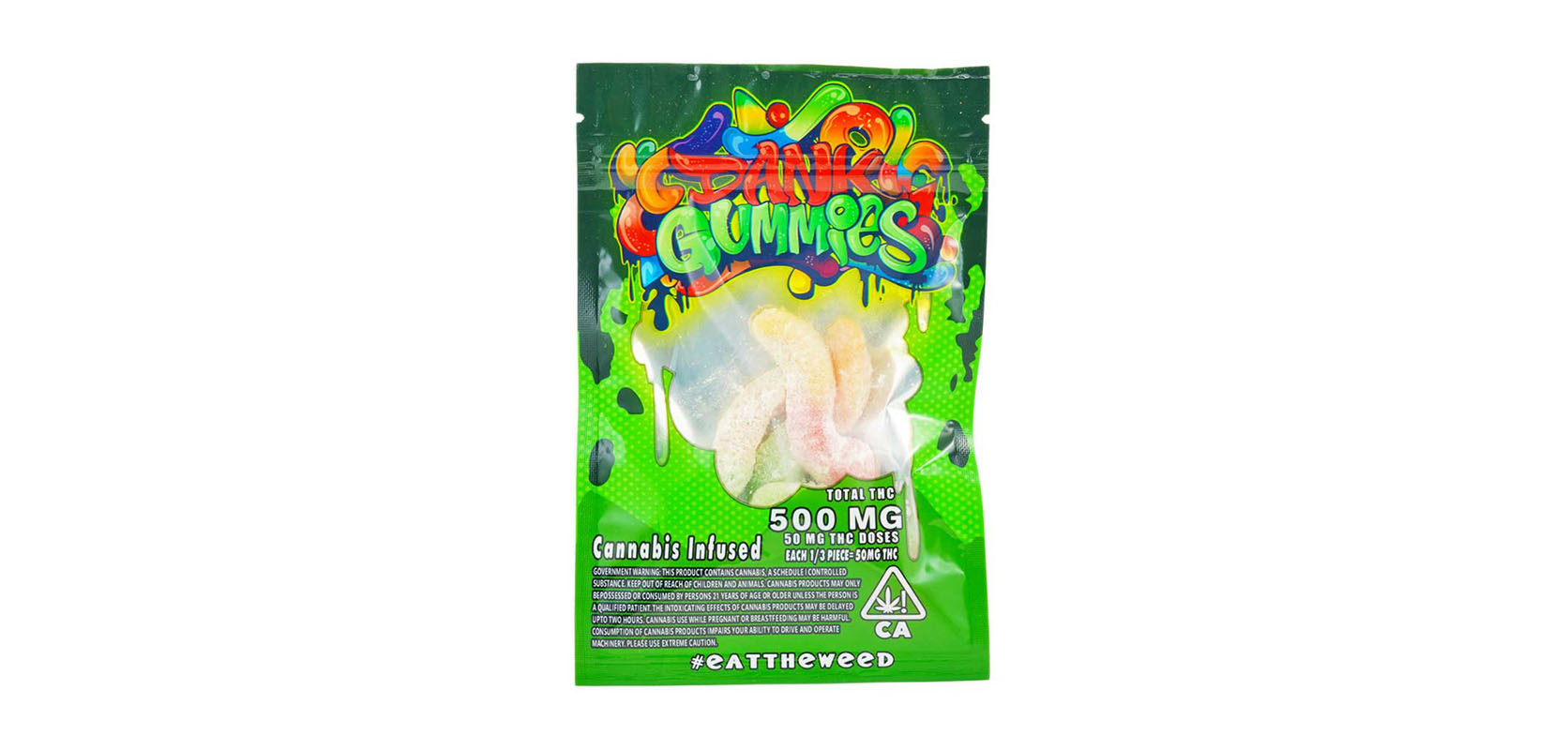 Dank Gummy Worms 500mg THC