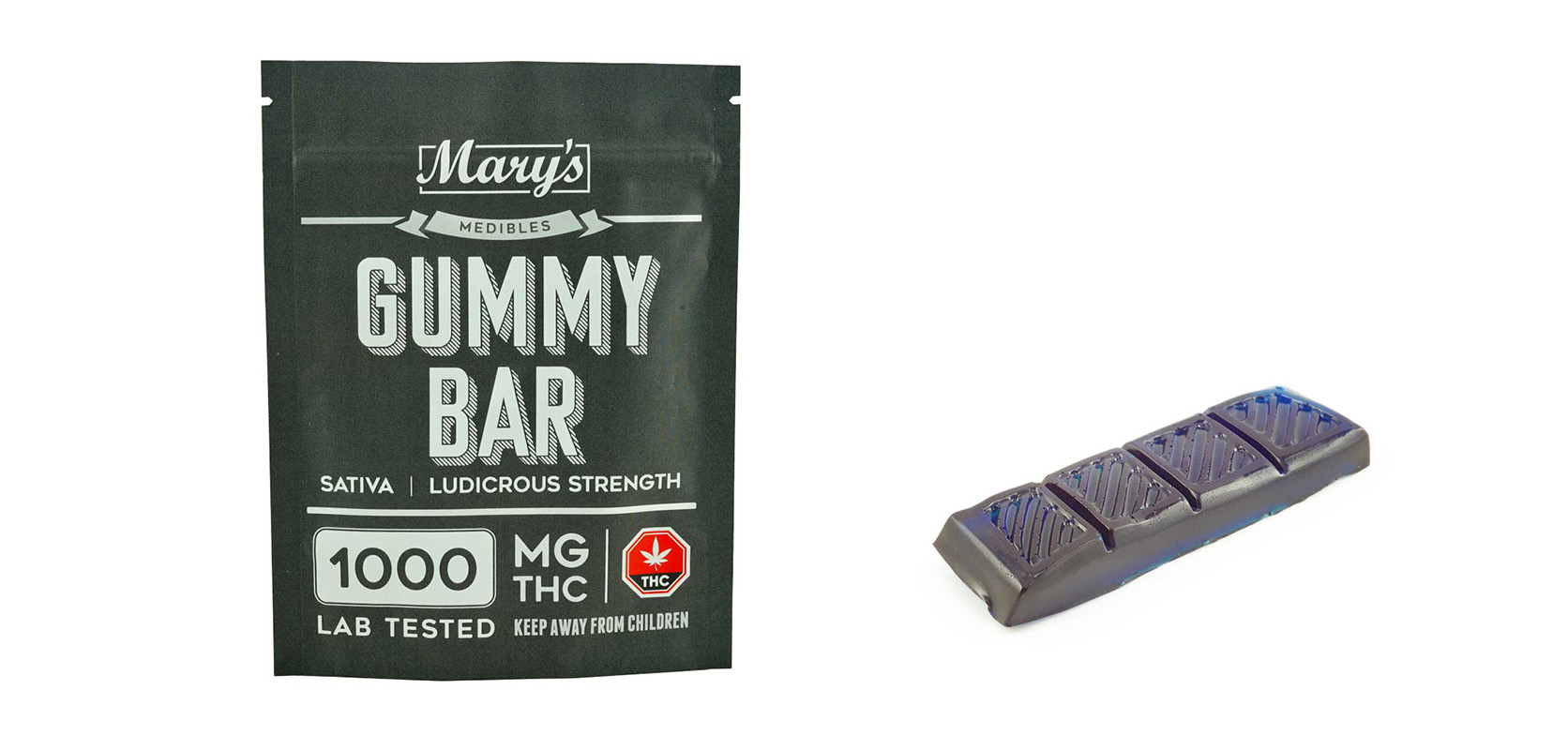 Mary's Medibles Gummy Bar Ludicrous Strength 1000mg Sativa
