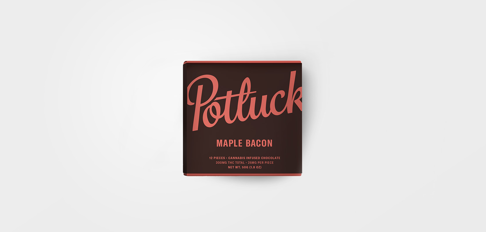Potluck Chocolate Maple Bacon 300mg THC Weed candy chocolate edibles for sale online in Canada. buy my bud. marijuana online. live resin canada. 