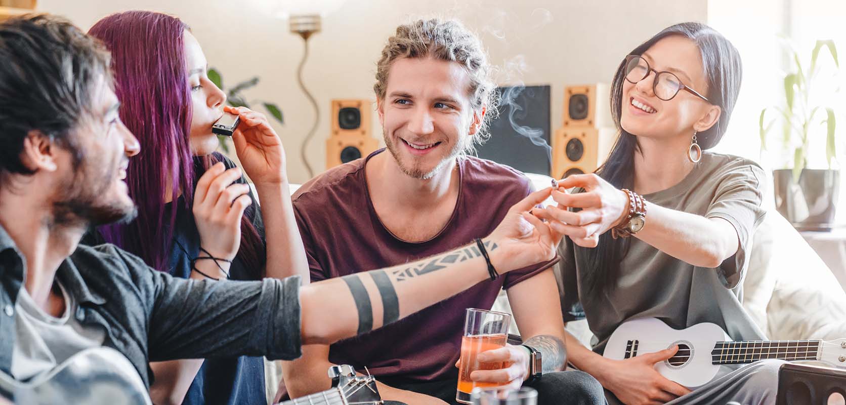 Friends smoking weed together. Weed etiquette. weed shop and online dispensary Canada for cheapweed.