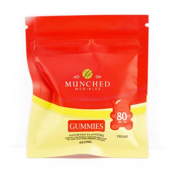 Buy Munched Medibles – Vegan Gummies Assorted Flavour 80mg THC online Canada