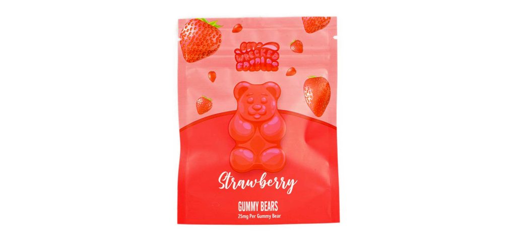 Buy Get Wrecked Edibles – Strawberry Gummy Bears 300mg THC online Canada