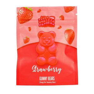 Buy Get Wrecked Edibles – Strawberry Gummy Bears 300mg THC online Canada