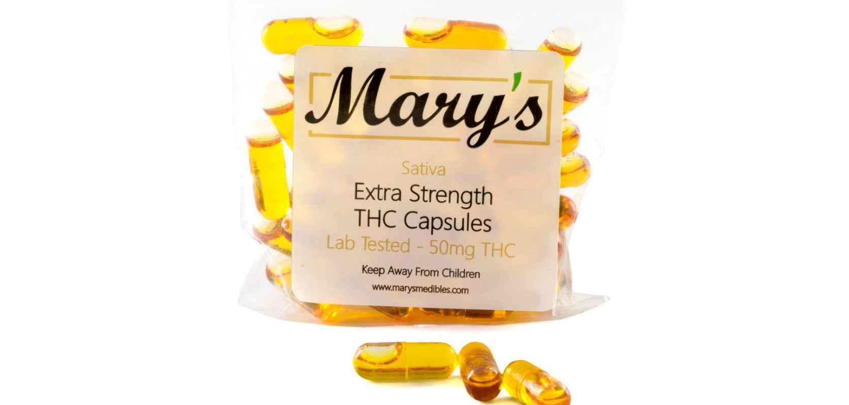 Mary's THC Capsules 50mg Sativa is a tasty, low-dose way to enjoy your favourite strains. 