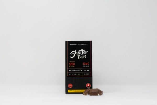 Buy Euphoria Extractions – Shatter Bars – Milk Chocolate (Sativa) online Canada