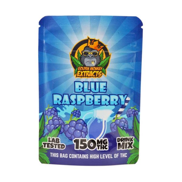 Buy Golden Monkey Extracts – Blue Raspberry Drink Mix 150mg THC online Canada