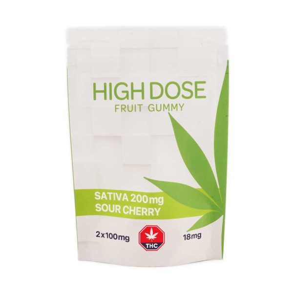 Buy High Dose Fruit Gummy – Sour Cherry 200mg THC (Sativa) online Canada