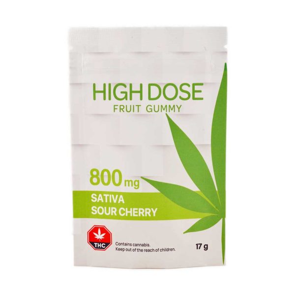 Buy High Dose Fruit Gummy – Sour Cherry 800mg THC (Sativa) online Canada