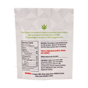 Buy High Dose Fruit Gummy – Sour Strawberry 1600mg CBD online Canada