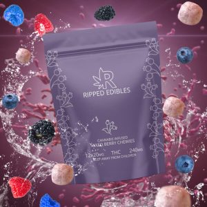 Buy Ripped Edibles – Mixed Berry Chewies 240mg THC online Canada