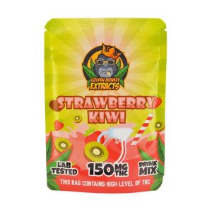 Buy Golden Monkey Extracts – Strawberry Kiwi Drink Mix 150mg THC online Canada