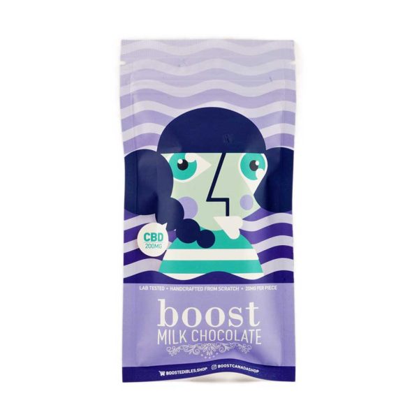 Buy Boost Edibles – Milk Chocolate Bar 200mg CBD online Canada