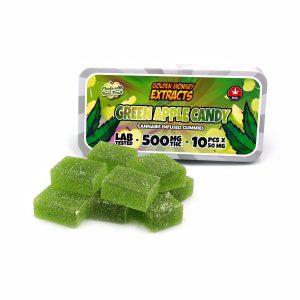 Buy Golden Monkey Extracts – Green Apple Candy Gummy 500mg THC online Canada