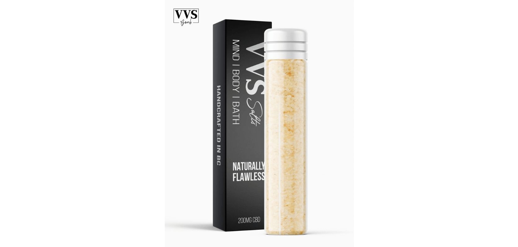 The VVS Bath Salts - Naturally Flawless 200mg CBD is an amazing alternative to THC bath bombs. 